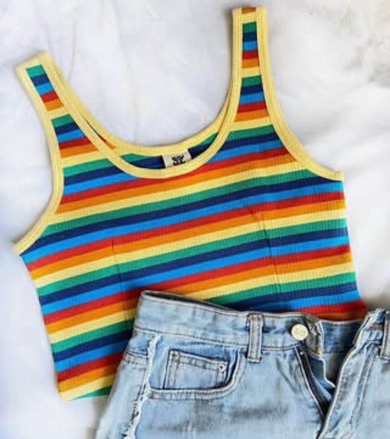 Rainbow Striped Tank Top