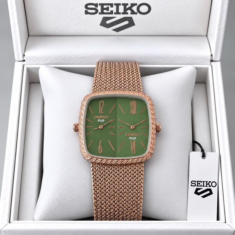 Seiko Square Green Dial Watch