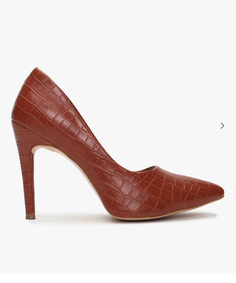 Brown Crocodile Heels