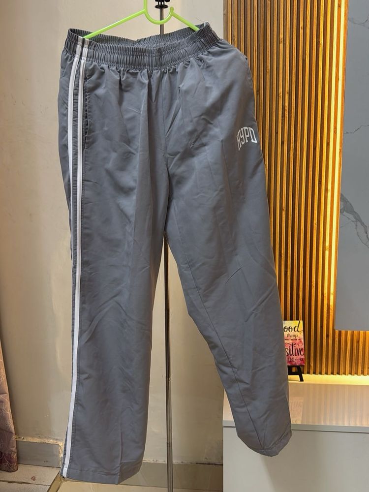 Stylish Grey Track Pants with Side Stripes