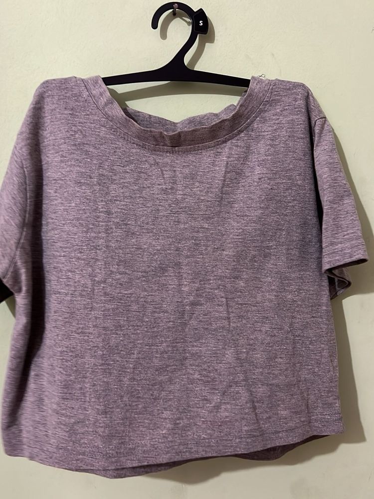 Comfortable Heathered Purple T-Shirt