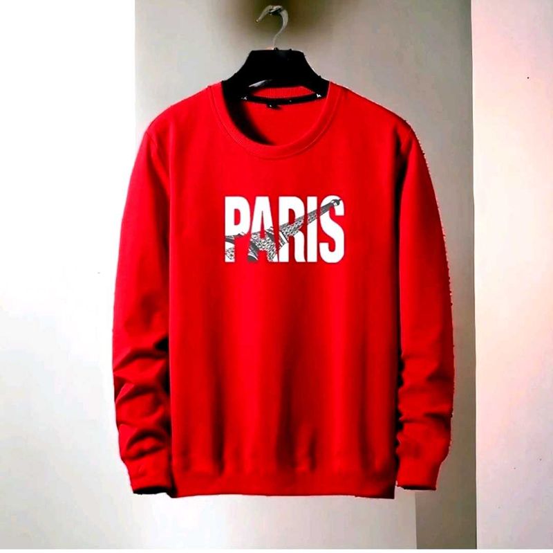 Red Paris Graphic Sweatshirt