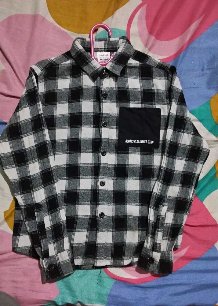 Checked Flannel Shirt  Fits Age 8 To 10