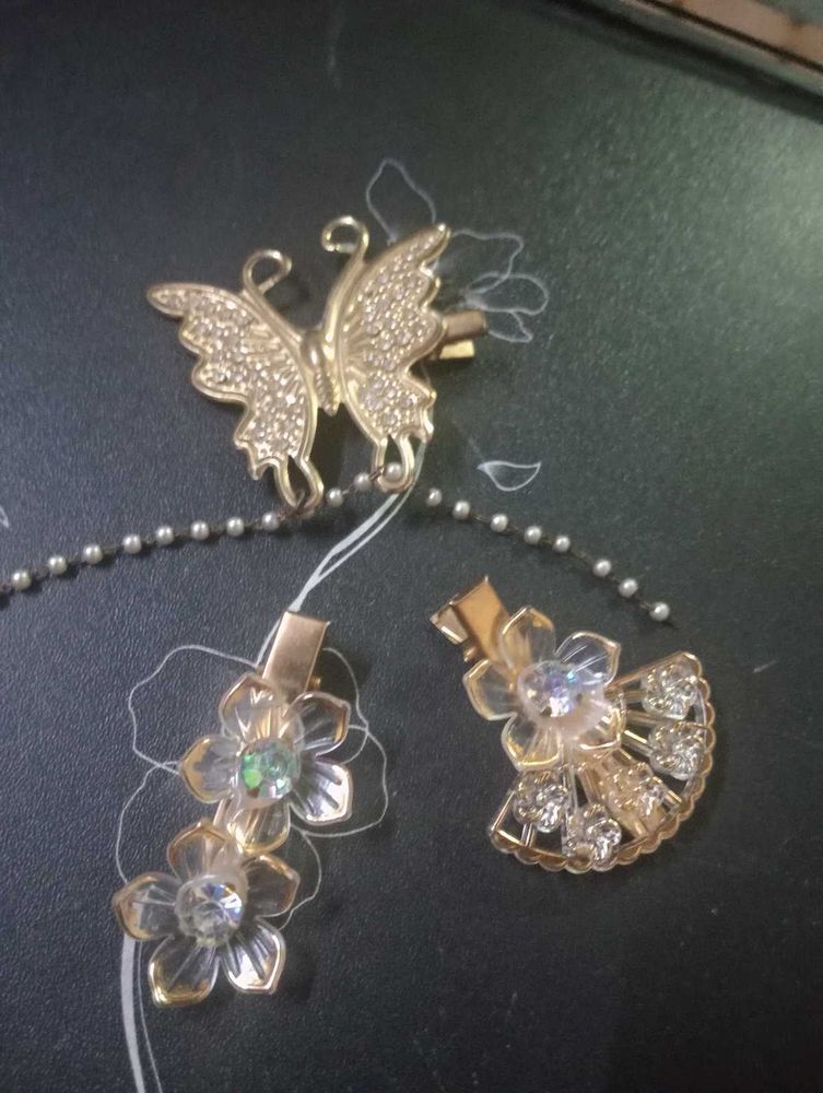 Cute Butterfly &amp; Flower Hair Clips Set