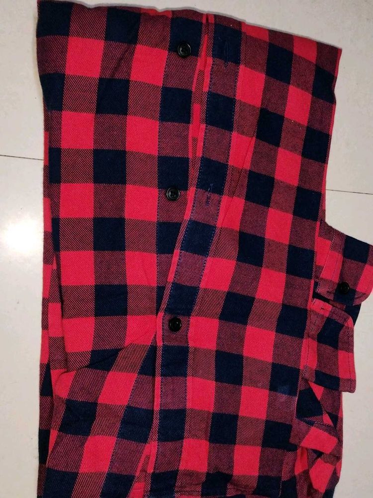 Red &amp; Black Plaid Shirt