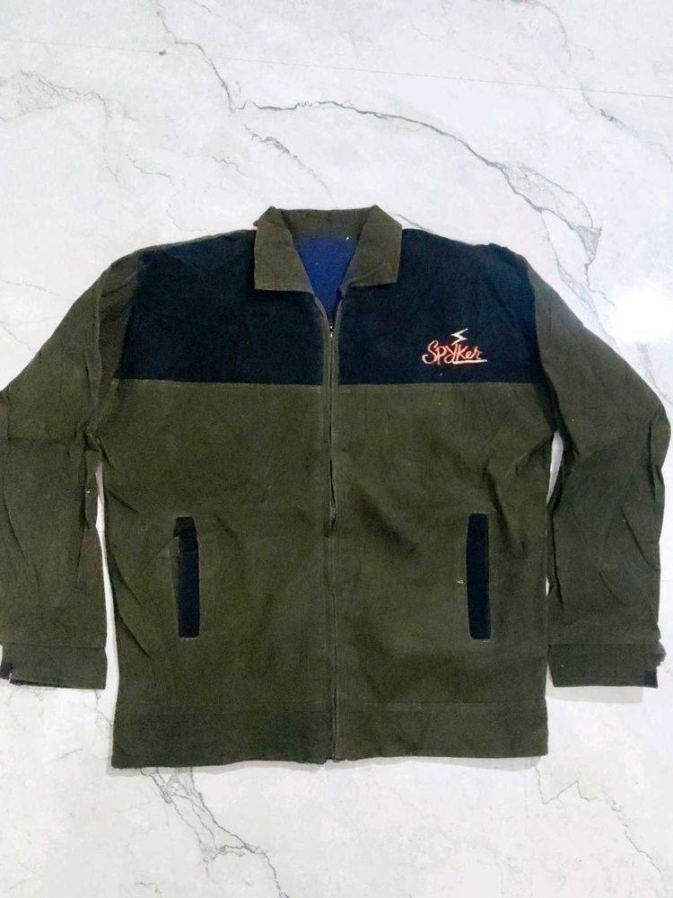 Men's Green &amp; Black Colorblock Jacket