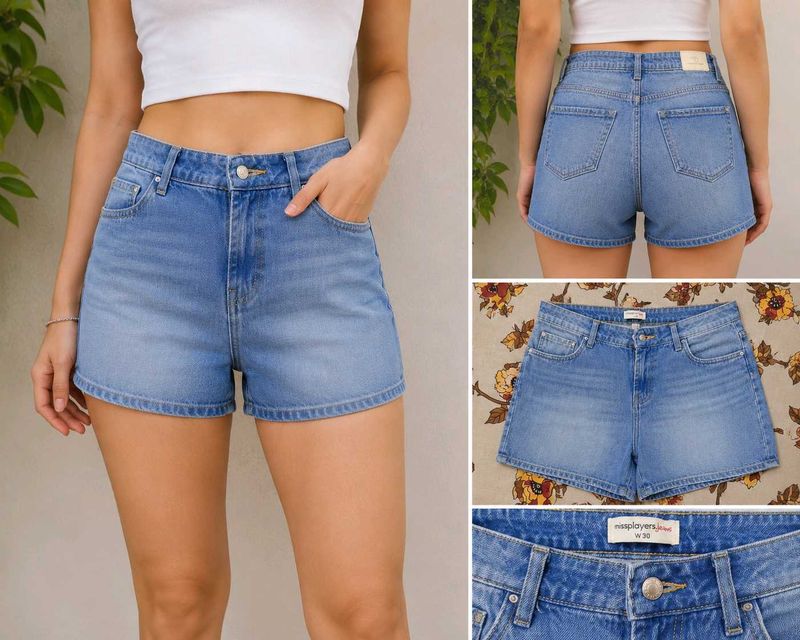 Blue Denim Shorts