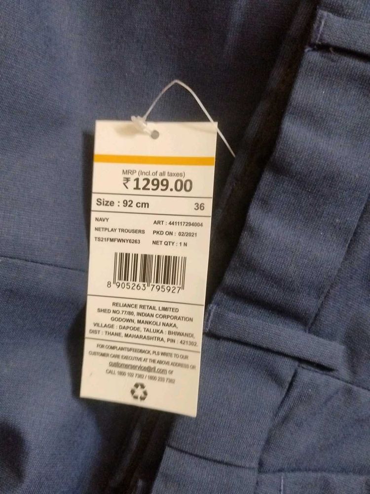 Navy Netplay Trousers