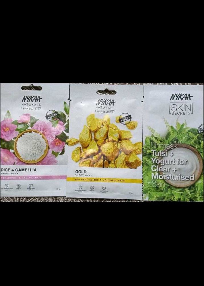 Nykaa Naturals Sheet Masks (3 pcs)