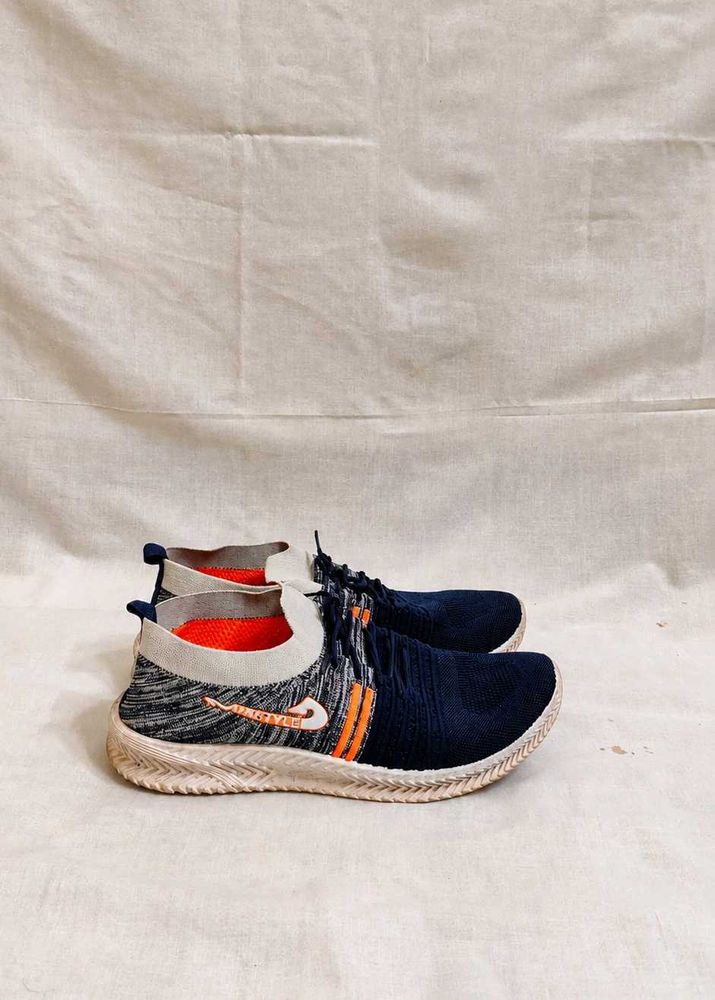 Airstyle Navy Blue Lace-Up Sneakers Size 10 | Ligh