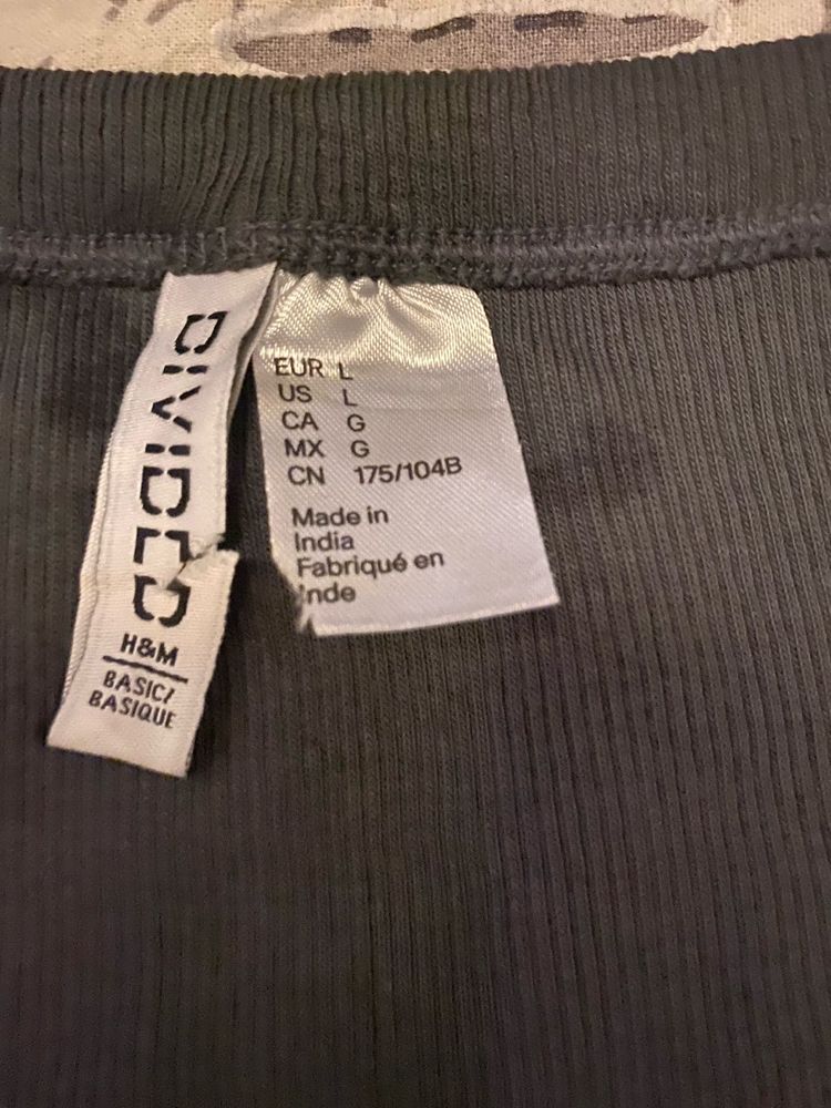 H&amp;M charcoal Crop Top