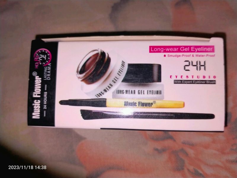 Combo of black and brown gel eyeliner,gel eyebrow