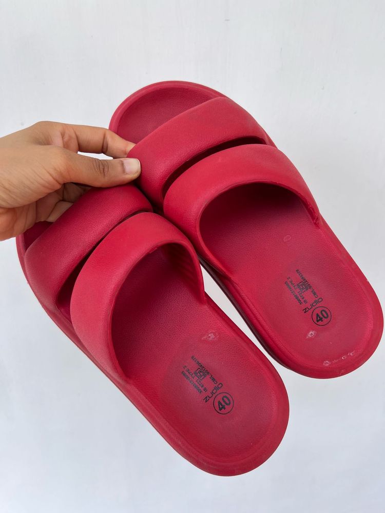 Comfortable Red Slides
