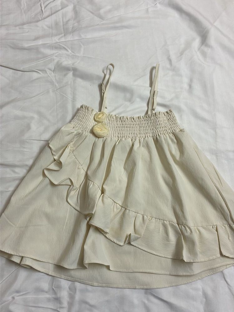 cute sleeves ballon top/skirt
