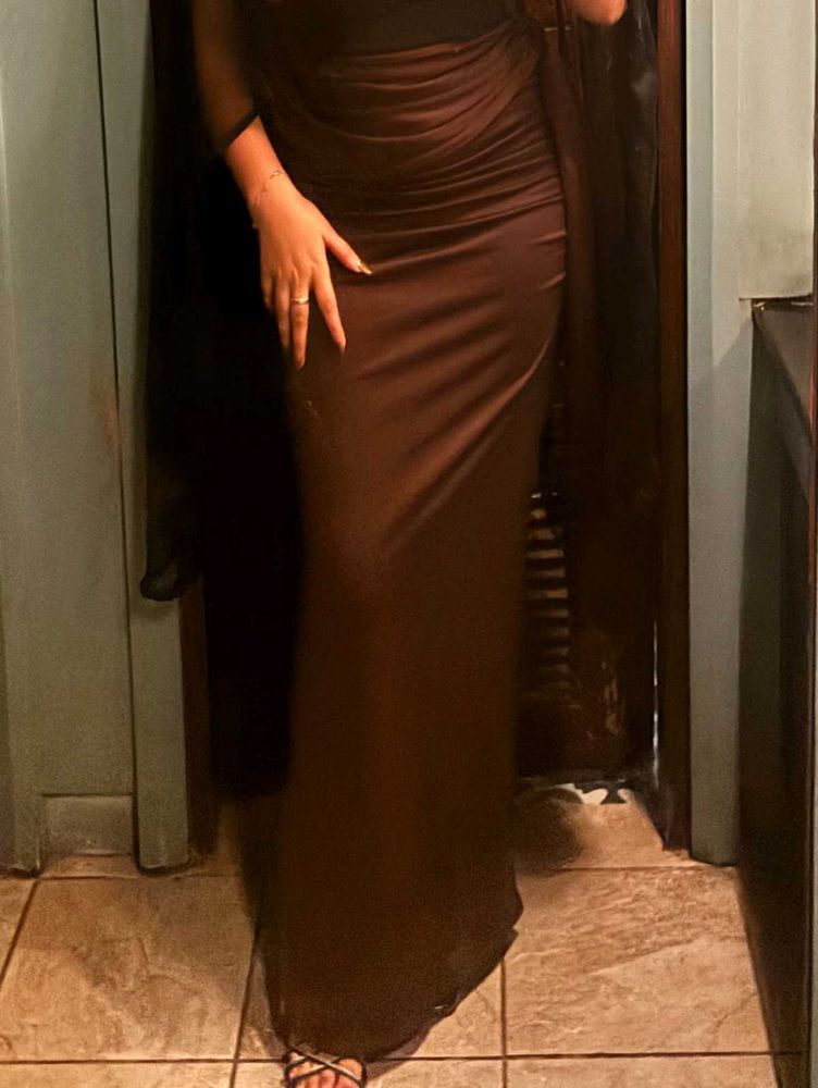 Elegant Ruched Maxi Dress