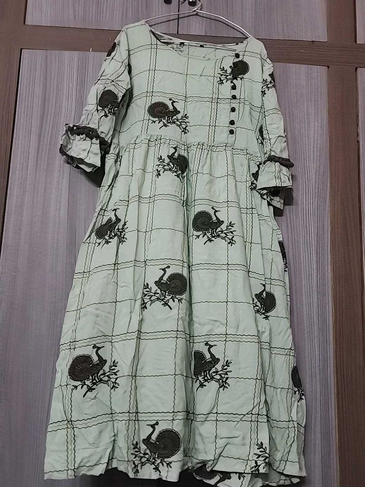 Pista Green Anarkali Kurta