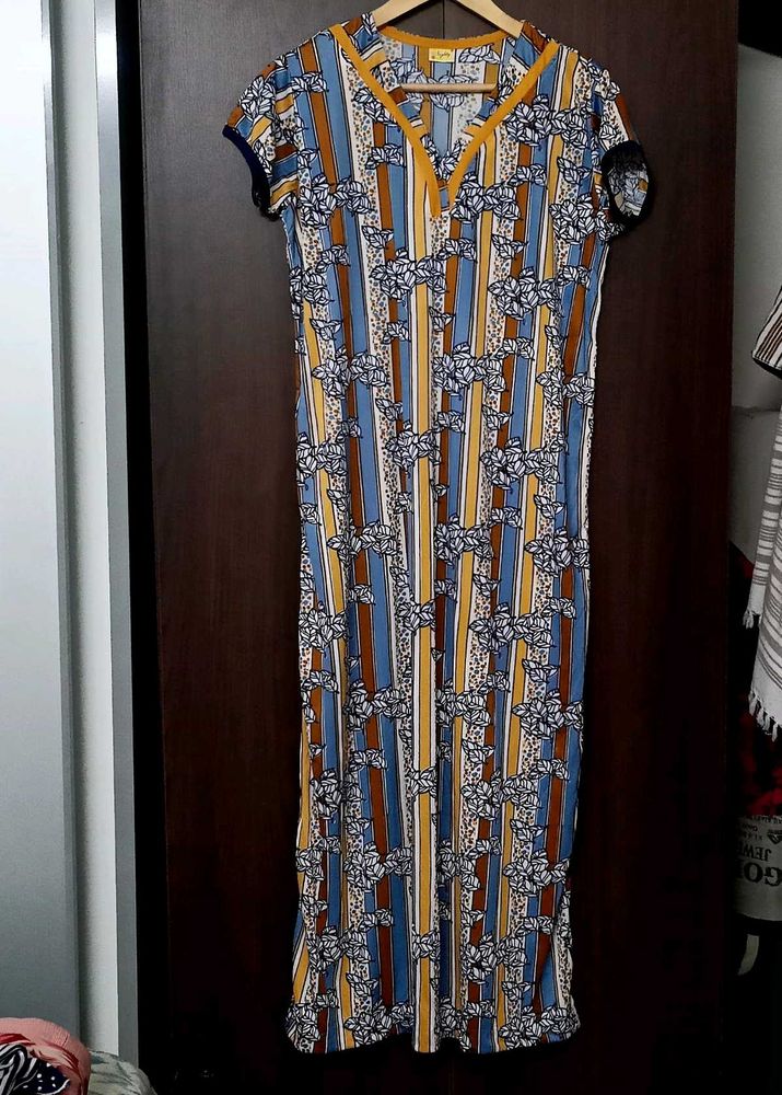 Vintage Striped Floral Nightgown