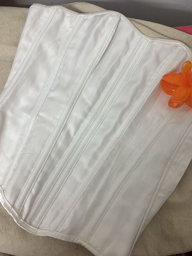 White Corset Style Blouse