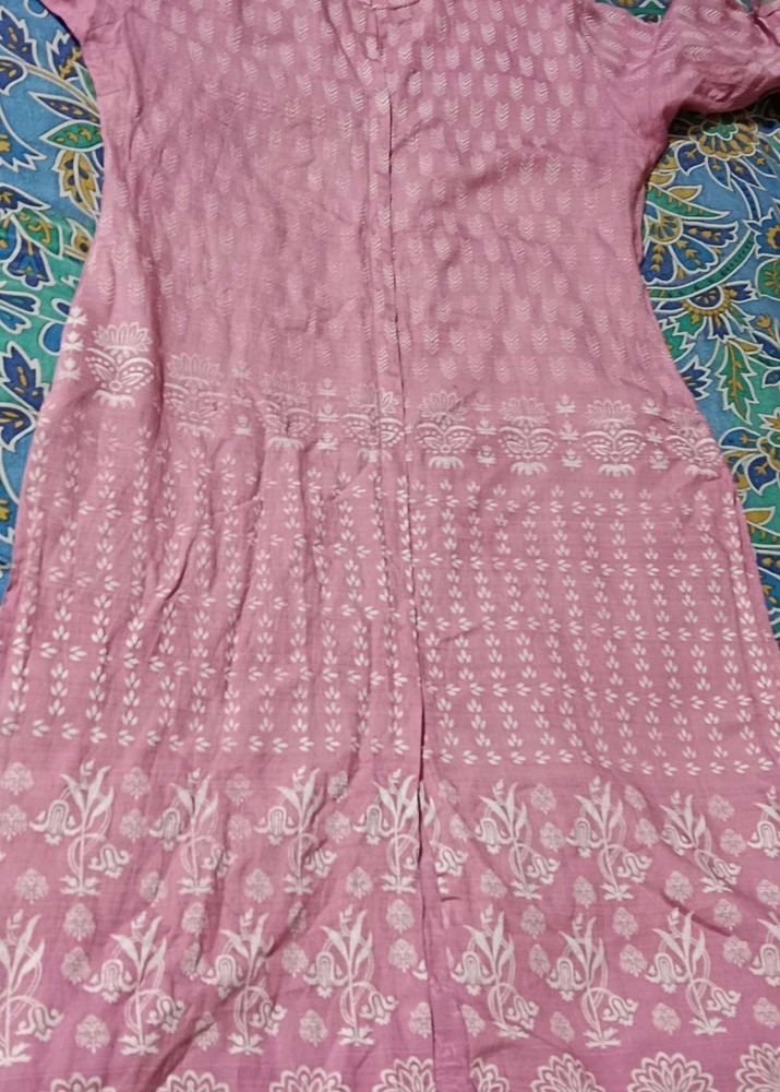 Pink Printed Kurta