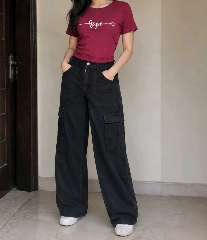 Maroon 'Hope' Graphic T-Shirt
