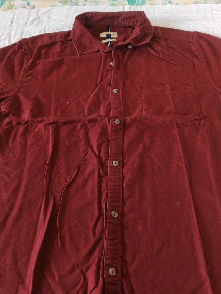 Maroon Casual Shirt For Men