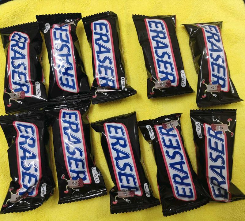 Novelty Eraser Set - Candy Bar Design