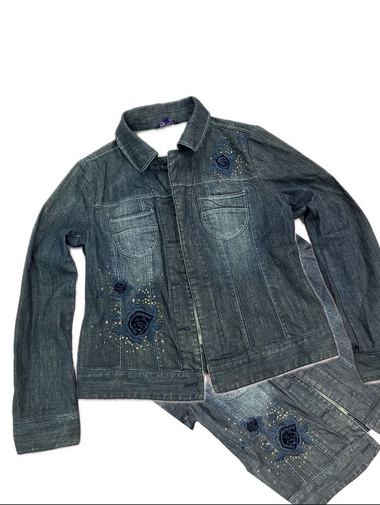 y2k Embroidered Denim Jacket