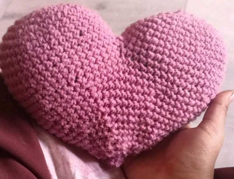 Crochet heart soft toy