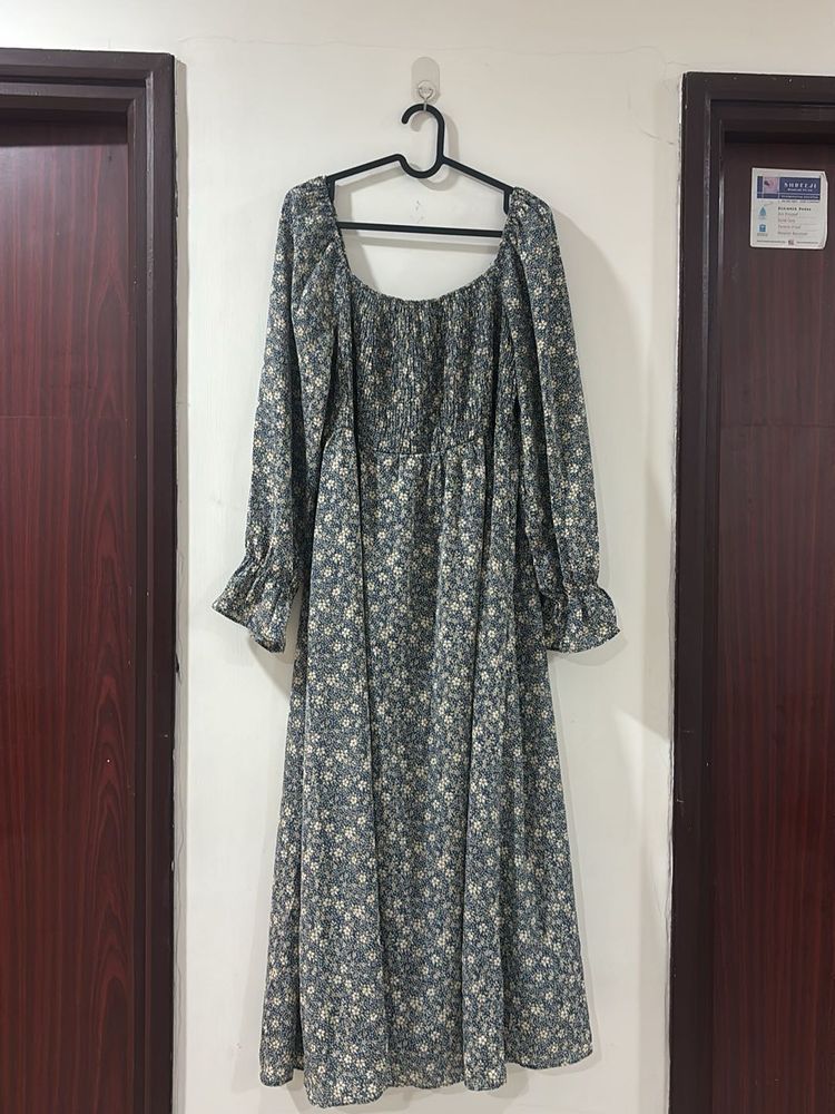 Chic Floral Print Midi Dress