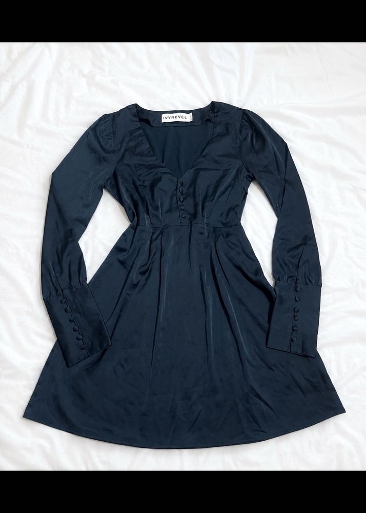 blue cute short dress