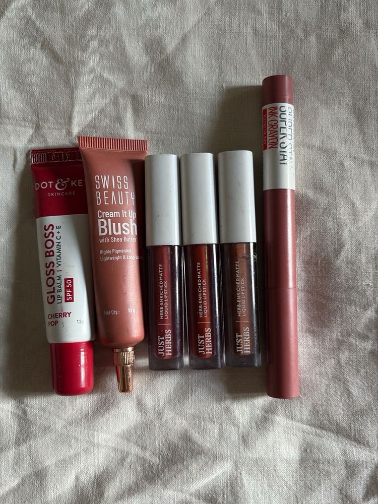 Lip Gloss, Blush &amp; Liquid Lipsticks Bundle