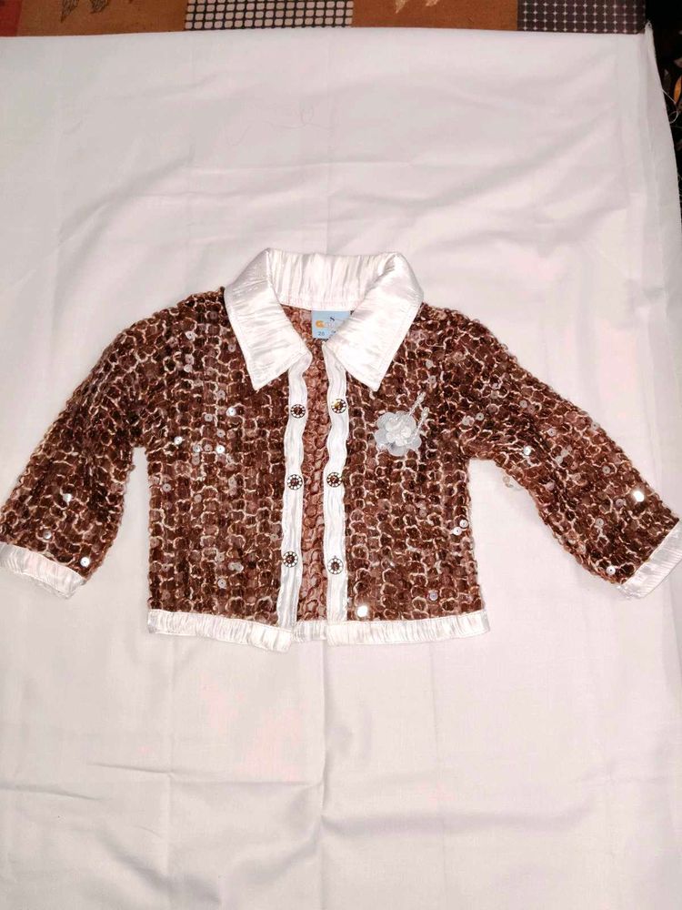 Sparkly Brown Jacket for Girls