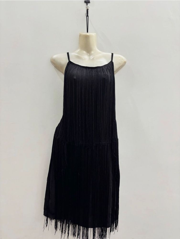 Black Fringe  Dress