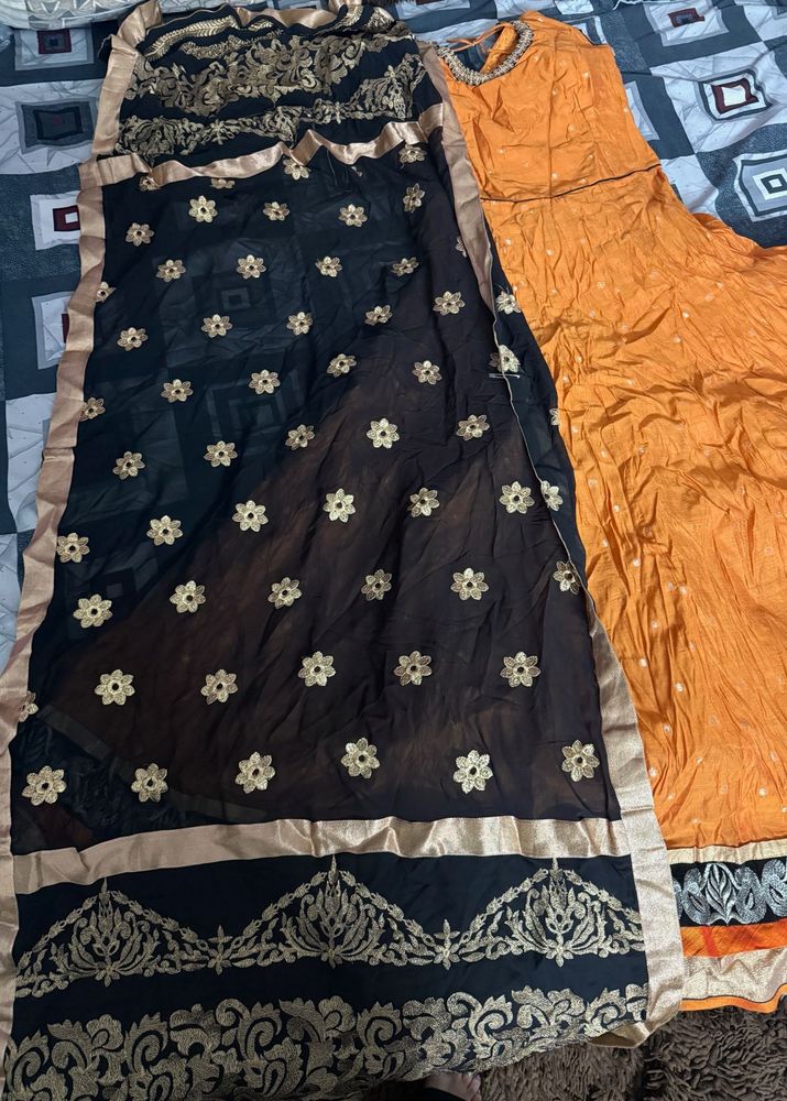Orange Anarkali Dress