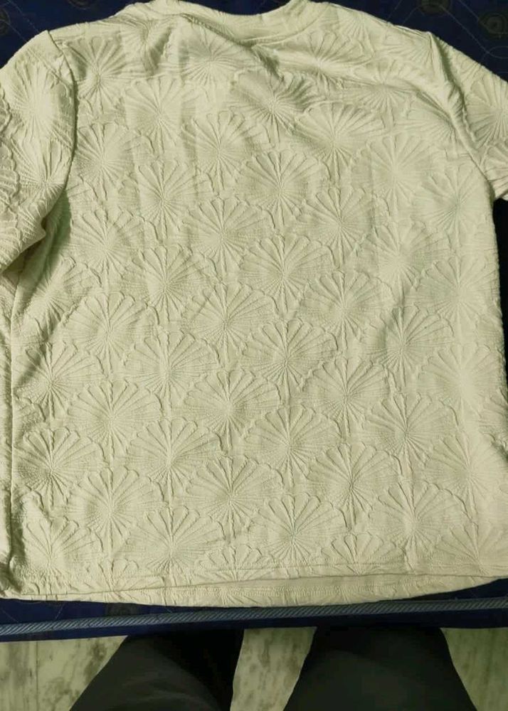Textured Cream T-Shirt