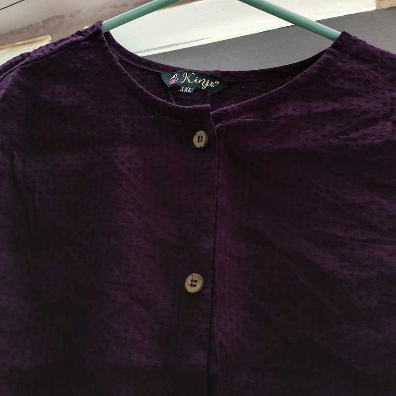 Elegant Purple Button-Up Blouse