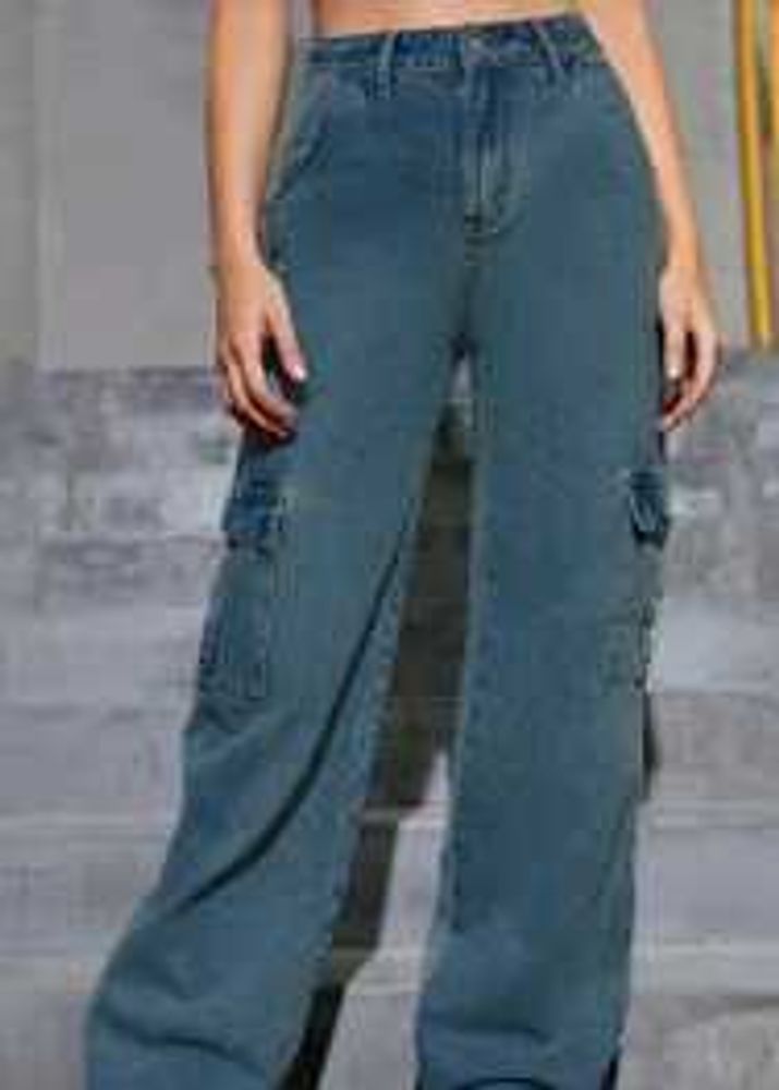 Stylish Blue Cargo Jeans