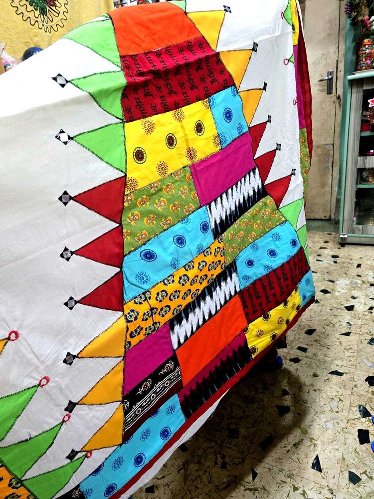Colorful Patchwork Ethnic Saree