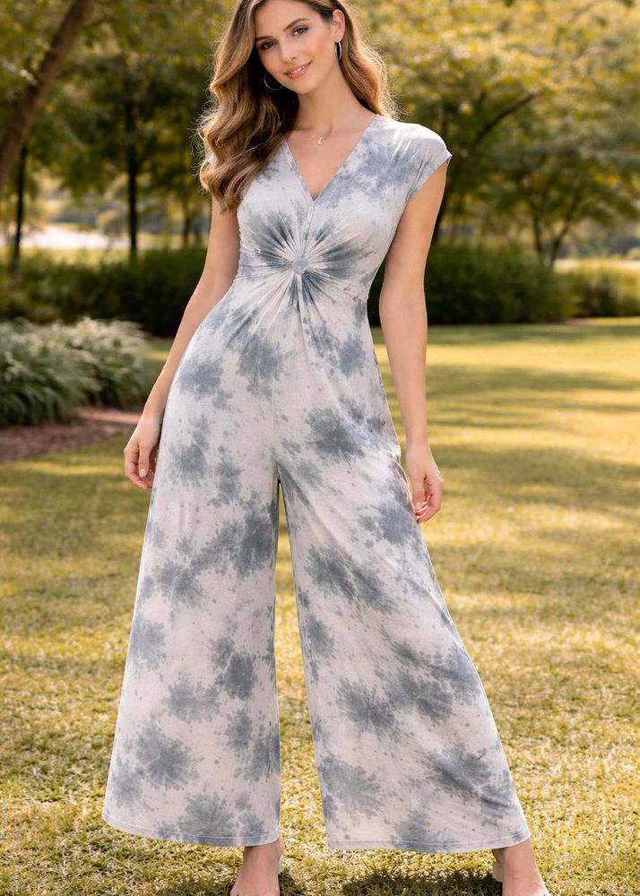Tie-Dye Knot Front Dress