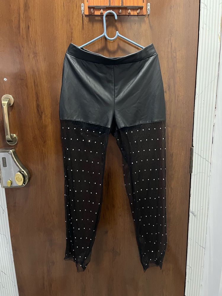SHEIN Sparkly Faux Leather Pants