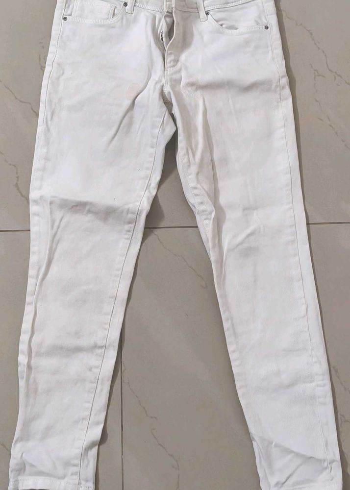 Classic White Denim Jeans