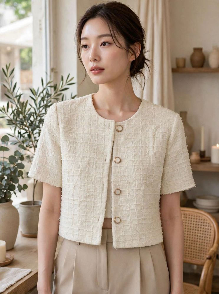Chic Tweed Cropped Jacket