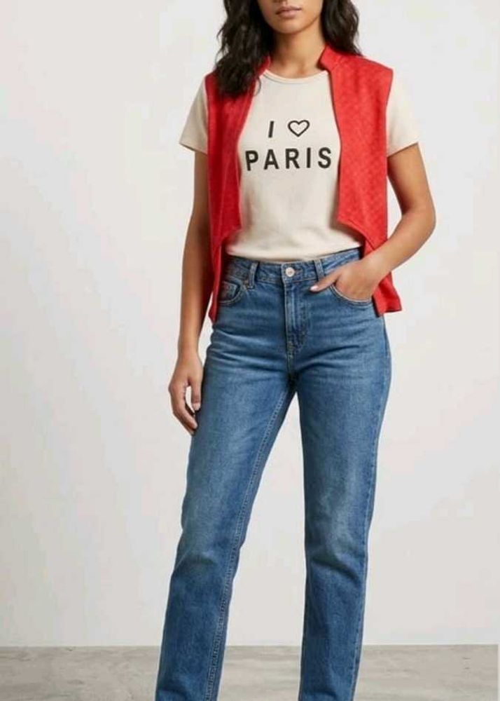 White top with pink shrug