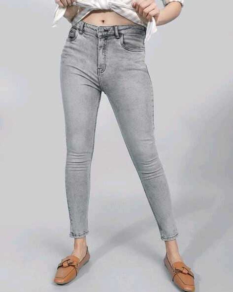 NEXT Grey Wash High rise Skinny Jeans