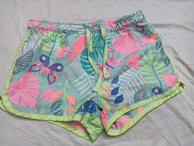 Girls💙 Tropical Print Shorts