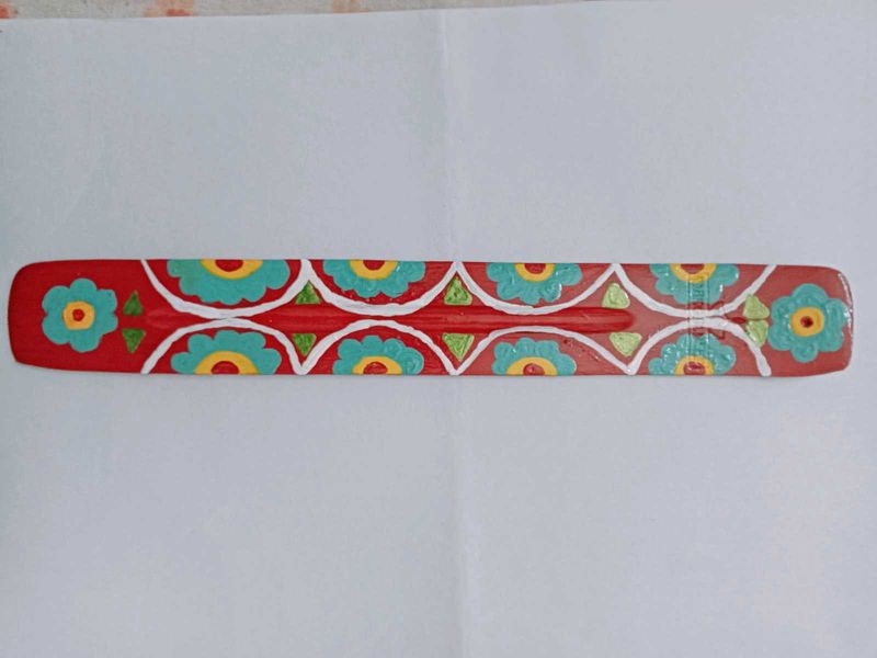 Hand-Painted Wooden Incense Holder