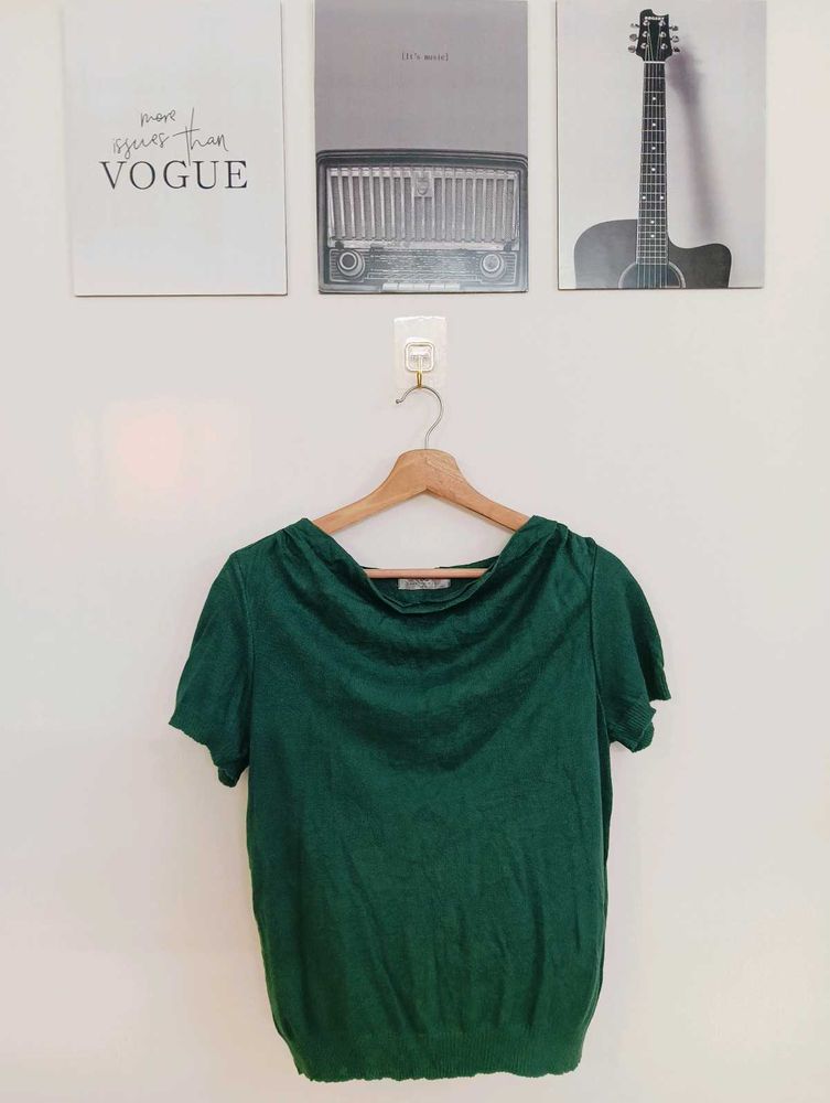 Green Short Sleeve Top