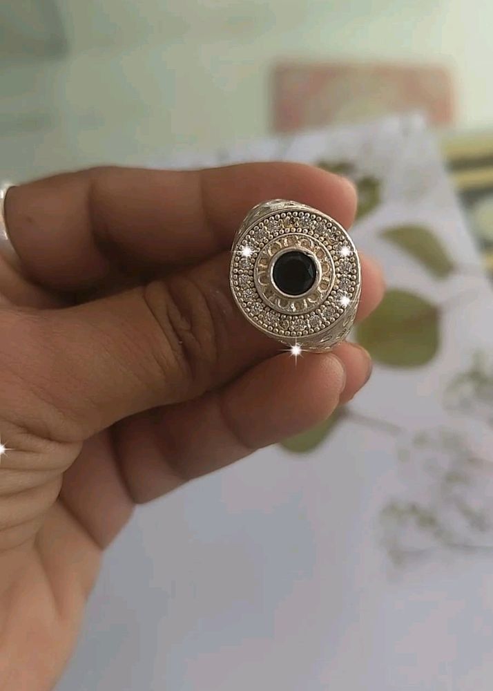 Pure Silver Ring For Men's