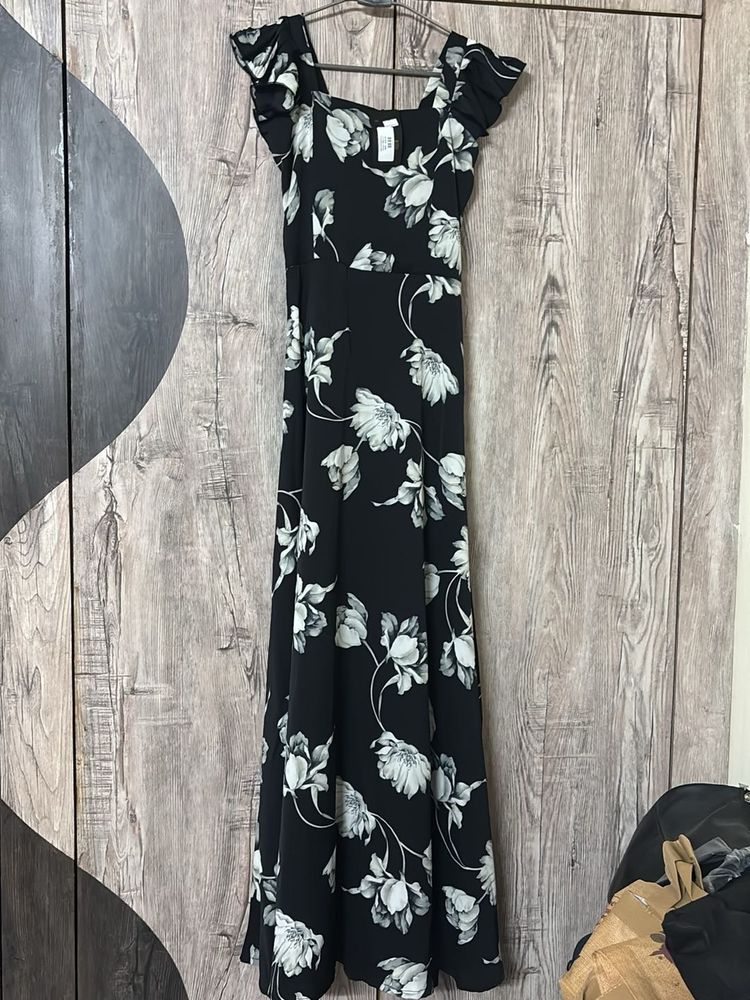 Black Floral Maxi Dress