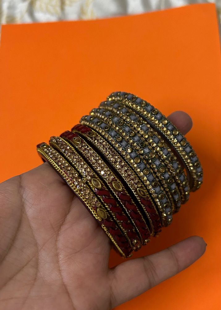 Glass Kada/ Bangles Set Of 2
